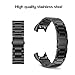ANCOOL Compatible with Vivosmart HR Band,Stainless Steel Replacement Metal Straps Unique Bracelet Wristband for Vivosmart HR (NOT for Vivosmart HR+) -Black