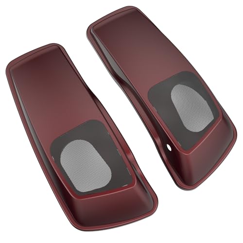 Tapas para altavoces de alforjas 6x9, rejillas y cubiertas de audio para Harley Touring, Road King, Street Electra Glide (2014-2023), Rojo Místico Sunglo miniatura 4