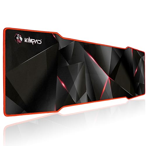Kimpad - Kimpad Special Geometry Series - Tapis Gaming XXL Performance et Style - Tapis de Souris 900 x 300 x 4 mm - Design Innovant pour Précision Extrême - Bords Rouges Résistants - Imperméabilité Garantie