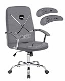 DecorLovee Gray Hockey Office Chair Cover