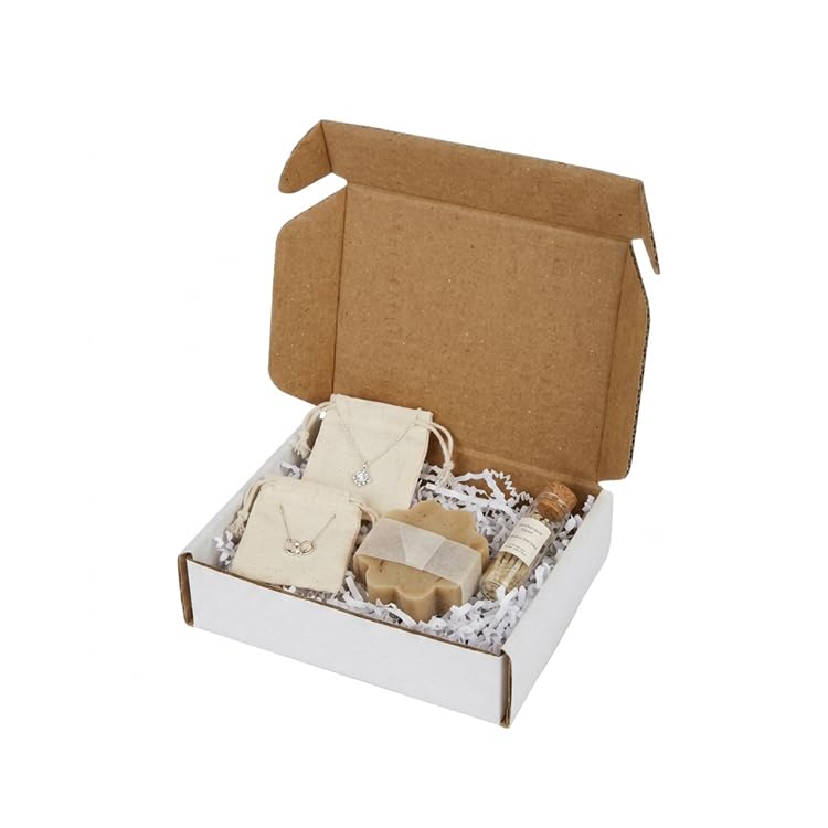 DCGPAC 3Ply White Corrugated Flat Box For Packaging and Shipping Tab Lock Multipurpose Small Items Secure Packing Mailer Boxes 4x4x1.5 In (Pack of 100)-picture-30
