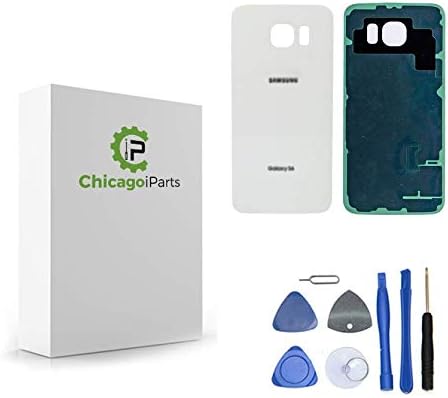 for Samsung Galaxy S6 Back Cover - Rear Glass Replacement Part with Adhesive & Tools - New OEM (White /G920 Series)