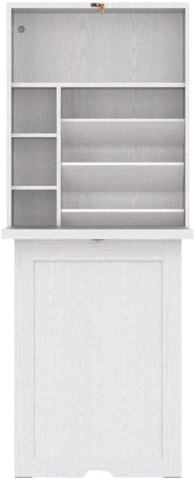 Casart Multi-Function Computer Desk, Wall Mounted Fold Out Table, Convertible Desk Writing Desk for Home and Office