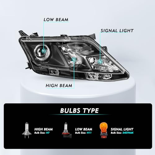 TUSDAR Headlight | 2010–2012 Ford Fusion Halogen Replacement - Image 3