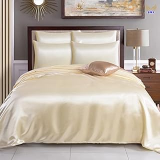 6PCS Satin Duvet Cover Bedding Set Plain Luxury Soft Bed Set Include (1xDuvet Cover, 1xFitted Sheet, 4xHousewife Pillow Case) (Double,Teal)-(Same Day Dispatch)