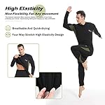 Men’s Thermal Underwear Set, Winter Fleece Lined Sport Long Johns Base Layer Quick Drying Thermo for Hunting Skiing - Image 3