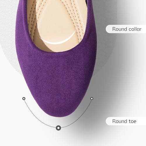 Image of Shupua Flats for Women Round Toe Black Ballet Flats Dressy Work Shoes | Comfortable Womens Ballerina Dress Shoes, Slip On Casual Office Loafers, Comfort, Business, Wedding, Formal, Low Heel, Ladies