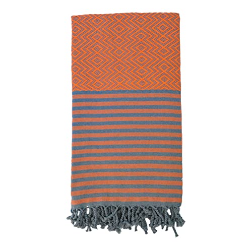 Ray Silver Set Of 6 Beach Towels 100% Cotton Beach Towel Super Absorbent Xxxl Oversized 71X40 Lightweight Quick-Dry Bath Towels Sand Free Turkish Beach Towels Turkish Light Travel Blanket(Orange) #TOP12