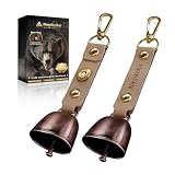 Nagikoku Bear Bell Bear Deterrent Bell with Mute Function Ultra-Lightweight 28g Compact Bear Bell for Hiking Trekking (Dark Brown, 2-Pack)