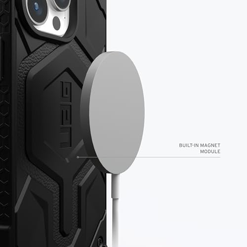 URBAN ARMOR GEAR UAG Case Compatible with iPhone 15 Pro Case 6.1" Monarch Pro Black Built-in Magnet Compatible with MagSafe Charging Premium Rugged Military Grade Dropproof Protective Cover - Image 4