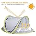 MASCARRY Baby Beach Tent, with A Brim Sun Protection Hat, Portable Baby Travel Tent UPF 50+ Infant Sun Shelters Pop Up Folding Outdoor Bed Baby Shade with Mosquito Net with 2 Pegs