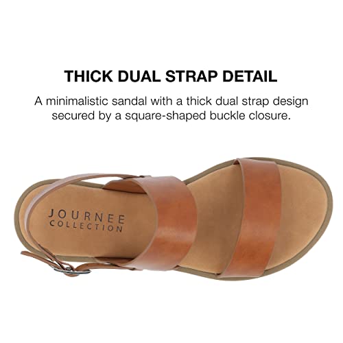 Journee Collection Women's Lavine Multi Strap Flat Sandals3