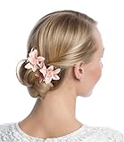 Set aus zwei Haarspangen mit je zwei hübschen Blumenblüten