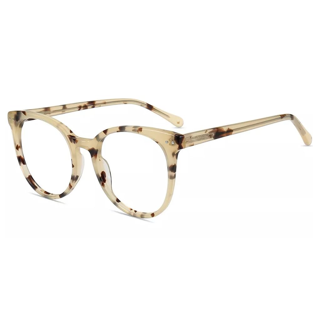 Firmoo Blue Light Blocking Glasses for Women/Men, Round Fashion Retro Computer Anti Glare Anti Eyestrain Eyeglasses