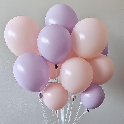 Image of Regular Balloon Combo For Decoration with Glue Dots & Balloon Arch Strip - Party Decor Set For Easy Party Setup (PINK PURPLE, 100)