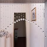 Crystal Beaded Curtain, 20 Strings Arched Door String Curtain, Hanging Door Beads Curtain Room Divider for Doorway Window Living Room Bedroom Coffee House Decor. (Clear, 40' W x 23' L)