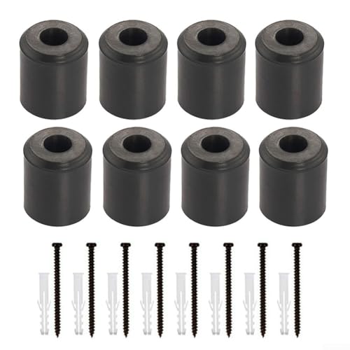 Solaughguy Estante de almacenamiento de pared para tabla de esquí, soporte de goma, organizador vertical, diseño ajustable, juego de 4 u 8 unidades, fácil montaje, agarre seguro para tablas de