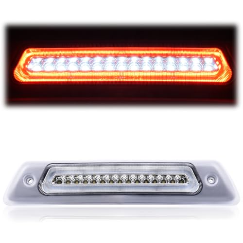 G-PLUS LED Third Brake Light Compatible With 2009-2014 Ford F150 High Mount Rear 3rd Cargo Tail Lamp Waterproof(Clear lens Chrome Housing)