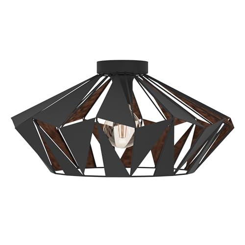 EGLO Deckenlampe Carlton 6, 1 flammige Deckenleuchte Vintage, Industrial,...