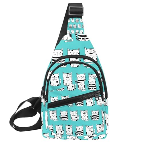 Sac à bandoulière chat bleu pratique pour vos sorties urbaines quotidiennes