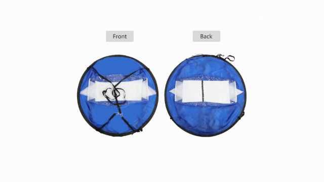 Voile De Kayak Pliable 108 Cm – Fenêtre Transparente, Bleu/blanc, Résiste Aux UV, Pour Kayaks Et Bateaux Gonflables