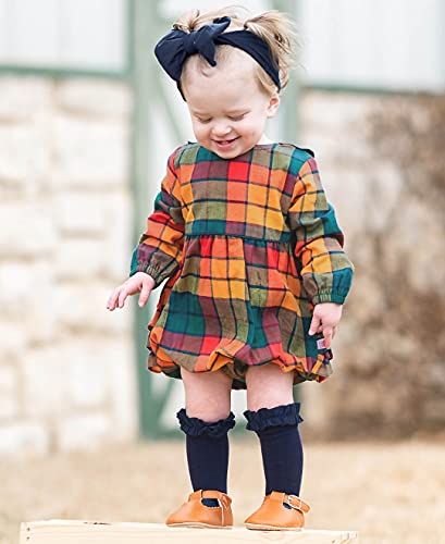 RuffleButts 3-Pack White, Navy, Black Knee High Socks - 4T-63