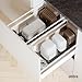 Umbra Peggy Kitchen Cupboard, Shelf and Drawer Organizer Tray - Adjustable Storage System For Food Containers, Cookware, Serveware, Utensils and More (Set of 2)