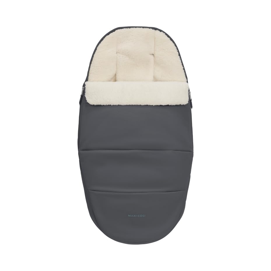 Maxi-Cosi kuschelig weicher 2-in-1 Fußsack, Graphite, geeignet für alle Maxi-Cosi Kinderwagen, auch als Sitzpolster verwendbar, ab der Geburt bis ca. 3,5 Jahre, Eco Care Stoffe
