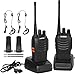 Walkie-Talkie Ricaricabile Lunga Distanza 16Canali VOX CTCSS/DCS Radio FM Ricetrasmettitore Portatile Walkie Talkie Professionali con Auricolare(2pz)
