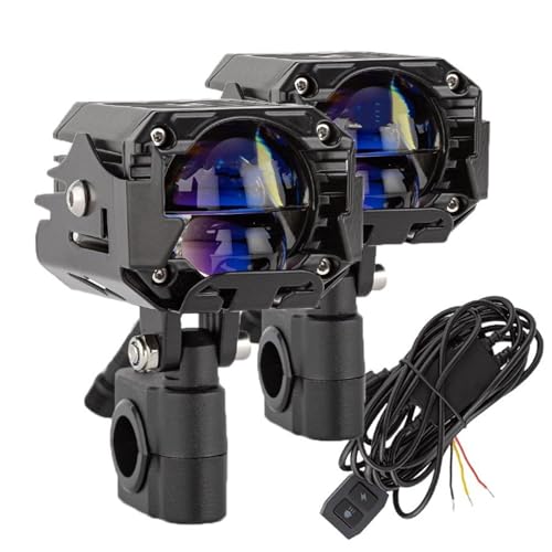 Phare de conduite LED moto antibrouillard longue portée stroboscopique blanc flash 12-36V
