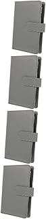 MAGICLULU 4 Unidades De Capa De Livro De Contabilidade Recarregável Planejador Fichário Pasta De Couro Bloco De Notas Pu Bloco De Notas Bolso Bloco De Notas Pastas De Arquivo De Bolso