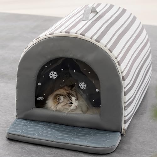 Maison pour chat contre la chaleur : abri antidérapant confortable et isolé - 3