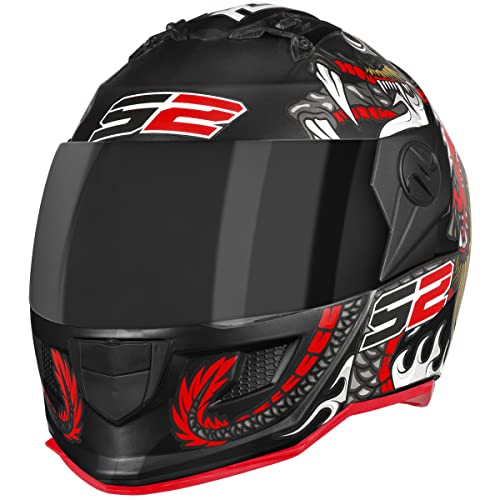 Capacete Moto Stealth Dragon Tam 58 Viseira Fumê Preto