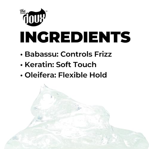The Doux BIG POPPA Curl Defining Gel for Curly Hair – Frizz Control Styling Gel with Babassu Oil for Long-Lasting Shine & Soft Hold – Non-Crunch Hair Gel for Women, Coils, Waves & Curls