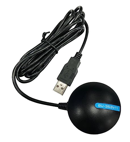 GlobalSat BU-353-W11 GPS GNSS Location Sensor - Black, Made in Taiwan