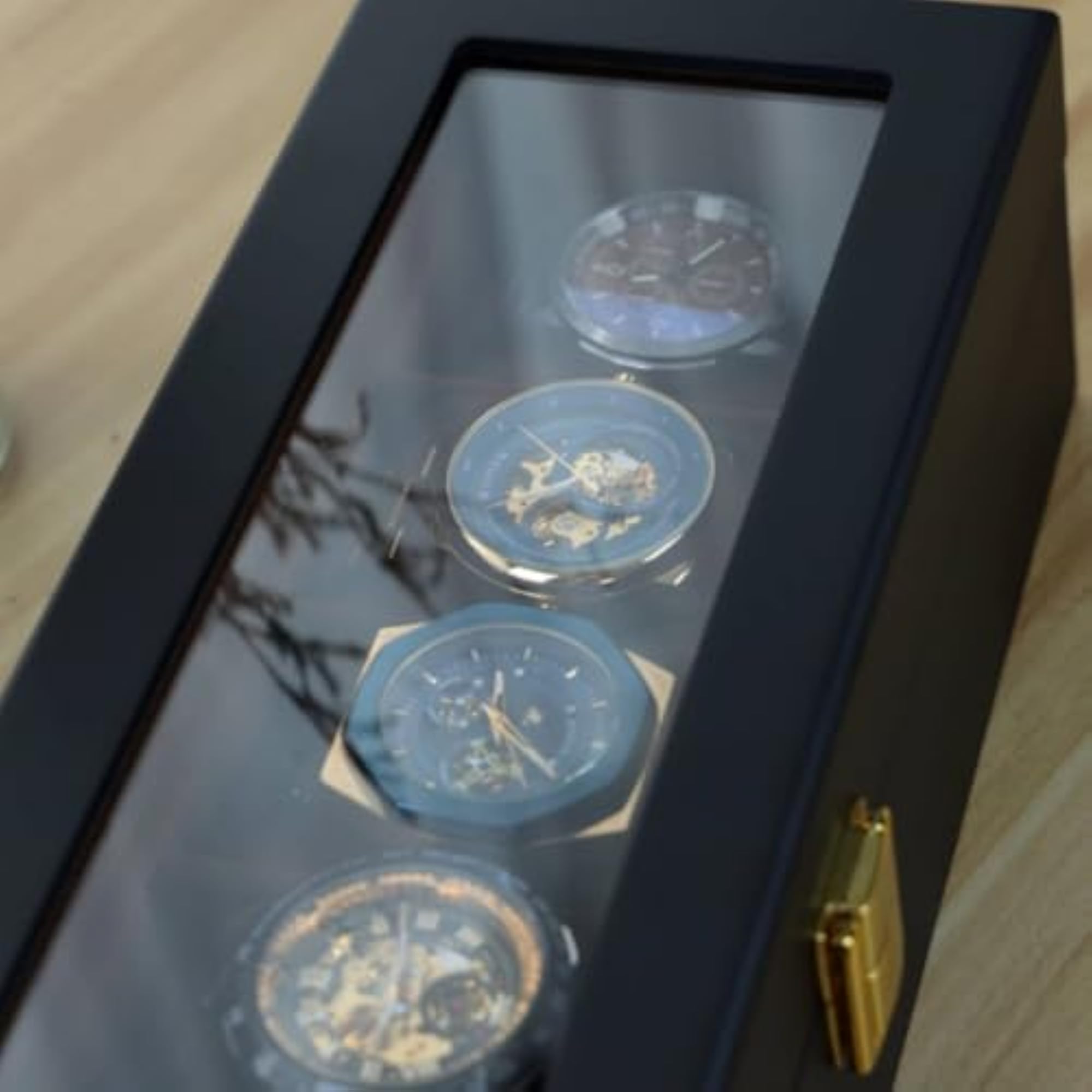 Cushioned Compartments Watch Storage Box with 10 Slots