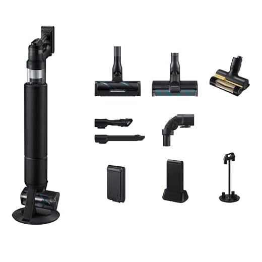 Samsung VS90F40EEK/WD Bespoke AI Jet Ultra Battery + CompleteClean, Cordless Handheld Vacuum Cleaner with Accessories, 400 W, 2 Batteries, All-In-One Station, Active Dual & Slim LED+ Brush, Pet Tool+, Satin Black