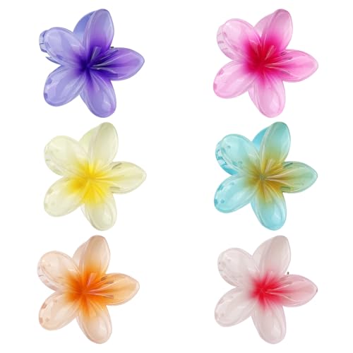 Chiluxendo 6 Pezzi Fermaglio Capelli Donna, Pinze per Capelli Fiori Clip Artiglio da Donna, Mollettone Capelli a Forma di Fiore, Fermagli per Artigli, Flower Hair Clips, Mollette per Ragazze