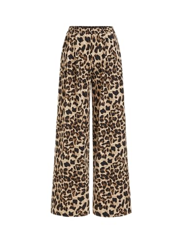 Image of CIDER Palazzo Pants for Women Wide Leg Flowy Pants with Pockets Elastic Mid Waist Summer Beach Vacation Outfits Lightweight