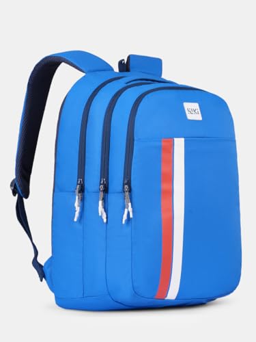 Image of Varsity Pro Solid Backpack, 35L, 3 Compartments + 1 Pocket, File Folder Section, Built-in Organizer, Spacious School, College & Office Bag