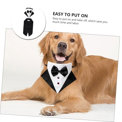 Disfraz Tuxedo Ajustable para Perro con Pajarita y Bandana miniatura 5