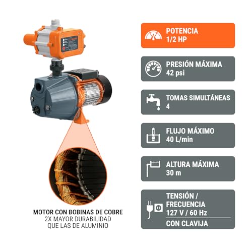 Bomba de agua 1/2 HP 23 bomba de agua 1 2 hp precio marca TRUPER (2)