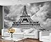 HYGIUID Eiffel Tower Mural French Architecture Wallpaper Romance Wall Mural Giant 3D Wallpaper Commercial Scale Coffee Shop Lounge Gallery (Non-self-Adhesive)