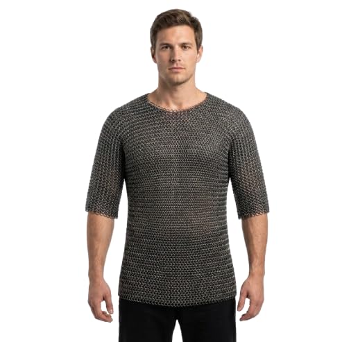 ARVX Aluminum Anodized Chainmail Vest for Men – Lightweight Medieval Armor Shirt, LARP, SCA, Reenactment & Cosplay Costume