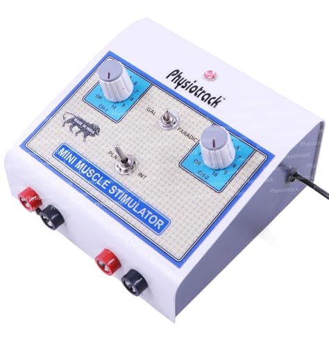 Image of PHYSIOTRACK Advanced Muscle Stimulator Mini Therapy Unit, 2 Channel | Portable MS Machine, Physiotherapy & Pain Relief, Muscle Rehabilitation, Includes 4 Pads, 1 Year Warranty, Clinical Grade