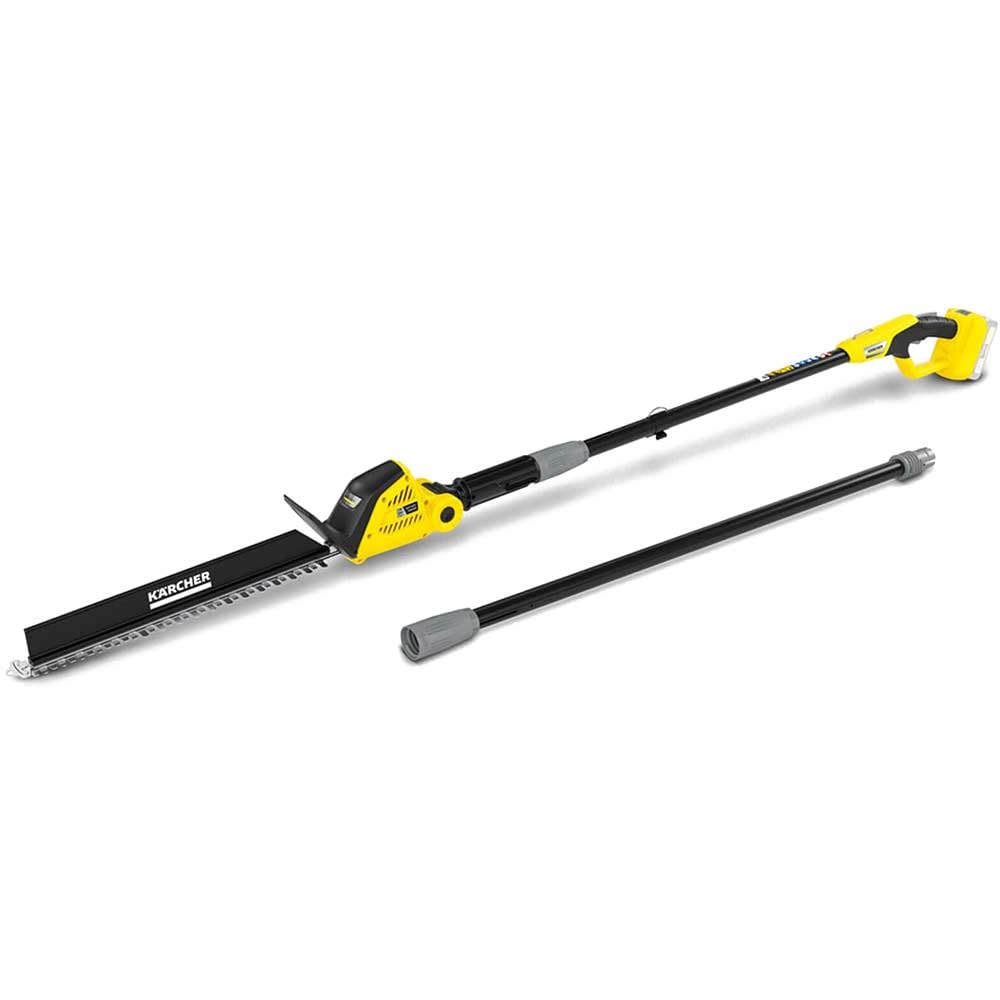 Kärcher18v Cordless Pole Hedge Trimmer PHG 18-45, cutting length: 45 cm, extension insert, angled cutting head, power: max. 250-500 m, can be used with Kärcher 18v battery, battery not included