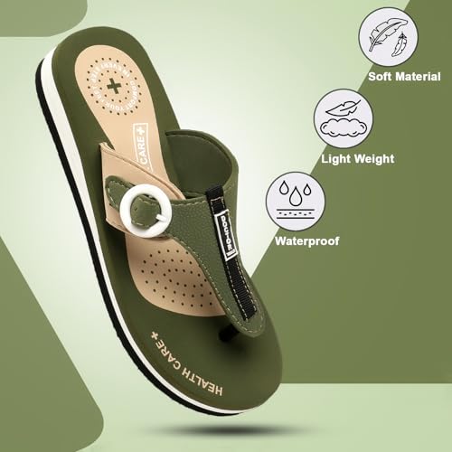 Image of Duosoft Flip Flop for Women | Soft Comfortable | Breathable | Fashionable | Stylish | Trendy | Super soft | Lightweight | Anti-Slip Sole | Indoor & Outdoor |DW-34-Brown