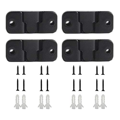Image of 8 Pack Z-Clips Flush Mount Bracket, Heavy Duty Picture Hanger Wall Mounting Bracket, Hardware Kit with Screws and Interlocking Wall Mount Hardware for Hanging Mirrors,Panels Small