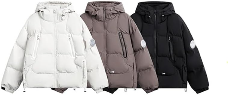 Retro Hooded Cotton Padded Jacket for Both Men Women Warm Winter Coat