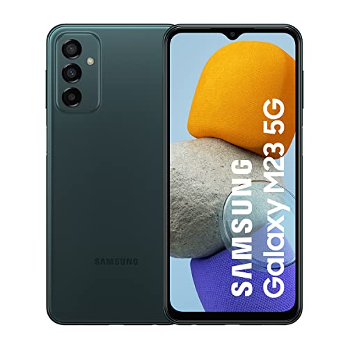 Samsung Galaxy M23 5G – Android 携帯電話、SIM カードなし、4 GB の RAM と 128 GB のストレージを備えたスマートフォン、グリーン (スペイン語版)